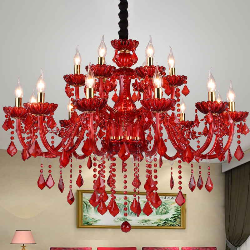 Red chandelier outlets