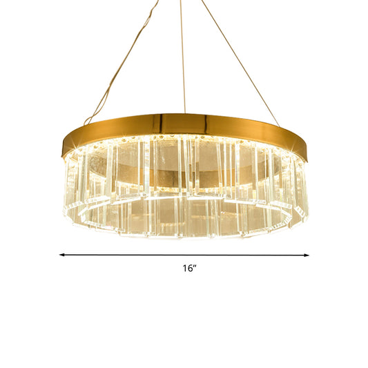 Crystal Panel Round Chandelier Lighting Postmodern Brass LED Suspension Light Fixture Clearhalo 'Ceiling Lights' 'Chandeliers' 'Modern Chandeliers' 'Modern' Lighting' 280650