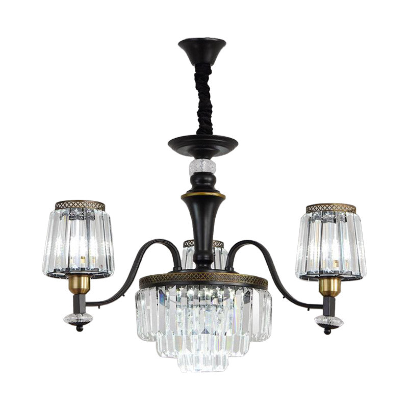 Black Sputnik Chandelier Lighting Modern 8/10/12 Lights Crystal Rod Hanging Light Fixture, 33.5"/37.5"/39" Wide Clearhalo 'Ceiling Lights' 'Chandeliers' 'Modern Chandeliers' 'Modern' Lighting' 280673