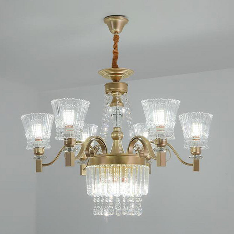 Sputnik Ceiling Chandelier Contemporary Crystal 11/13/15 Heads 37.5"/40.5"/41" Wide Satin Brass Hanging Light Clearhalo 'Ceiling Lights' 'Chandeliers' 'Modern Chandeliers' 'Modern' Lighting' 280699