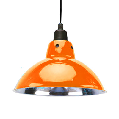 13"/16.5" Width Dome Dining Table Ceiling Pendant Industrial Stainless Steel 1 Head Black/Gray Hanging Pendant Lighting Orange Clearhalo 'Art Deco Pendants' 'Black' 'Cast Iron' 'Ceiling Lights' 'Ceramic' 'Crystal' 'Industrial Pendants' 'Industrial' 'Metal' 'Middle Century Pendants' 'Pendant Lights' 'Pendants' 'Rustic Pendants' 'Tiffany' Lighting' 2807