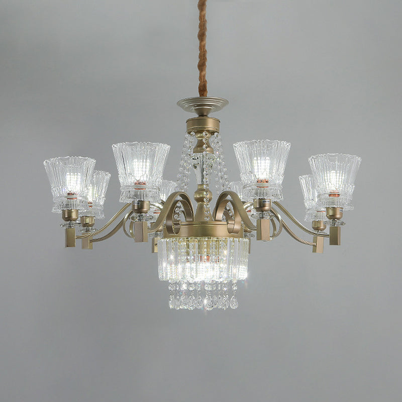 Sputnik Ceiling Chandelier Contemporary Crystal 11/13/15 Heads 37.5"/40.5"/41" Wide Satin Brass Hanging Light Clearhalo 'Ceiling Lights' 'Chandeliers' 'Modern Chandeliers' 'Modern' Lighting' 280705