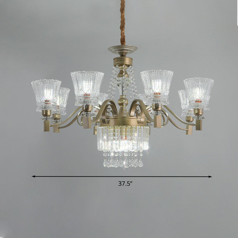 Sputnik Ceiling Chandelier Contemporary Crystal 11/13/15 Heads 37.5"/40.5"/41" Wide Satin Brass Hanging Light Clearhalo 'Ceiling Lights' 'Chandeliers' 'Modern Chandeliers' 'Modern' Lighting' 280706