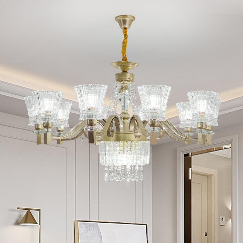 Sputnik Ceiling Chandelier Contemporary Crystal 11/13/15 Heads 37.5"/40.5"/41" Wide Satin Brass Hanging Light Clearhalo 'Ceiling Lights' 'Chandeliers' 'Modern Chandeliers' 'Modern' Lighting' 280707