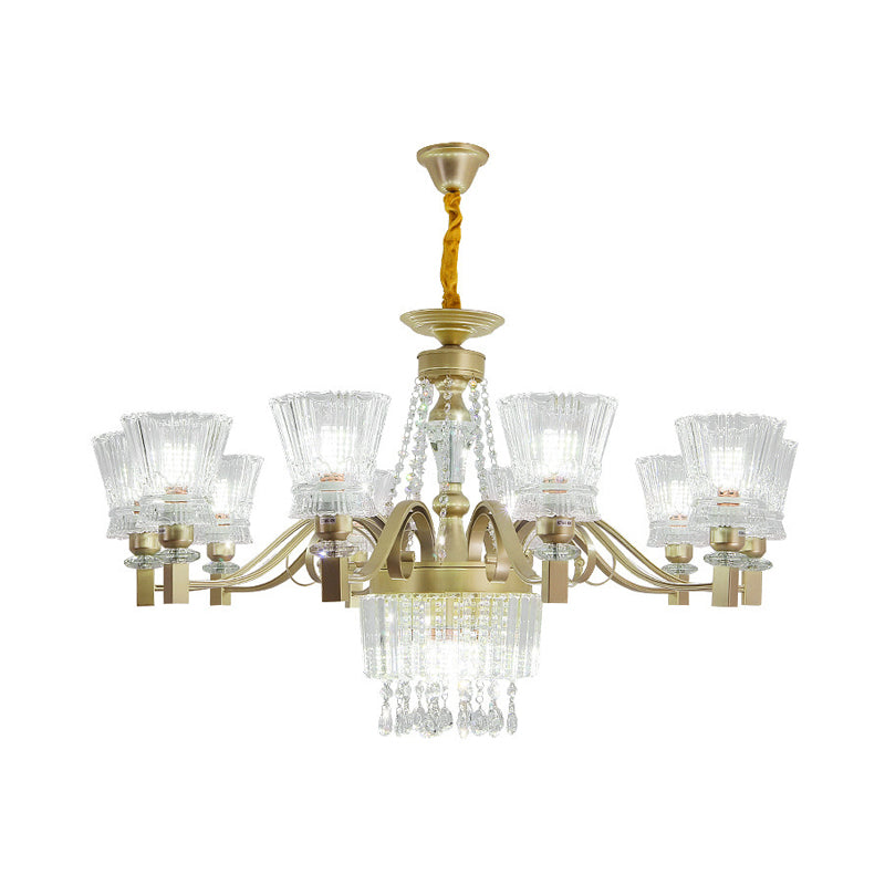 Sputnik Ceiling Chandelier Contemporary Crystal 11/13/15 Heads 37.5"/40.5"/41" Wide Satin Brass Hanging Light Clearhalo 'Ceiling Lights' 'Chandeliers' 'Modern Chandeliers' 'Modern' Lighting' 280709