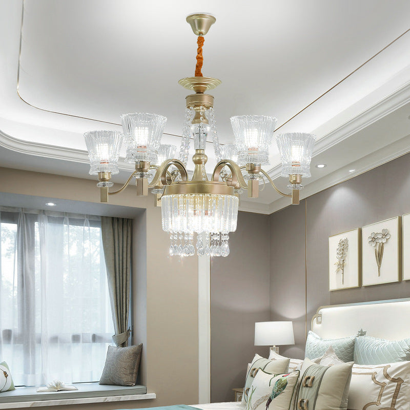 Sputnik Ceiling Chandelier Contemporary Crystal 11/13/15 Heads 37.5"/40.5"/41" Wide Satin Brass Hanging Light Satin Brass 33.5" Clearhalo 'Ceiling Lights' 'Chandeliers' 'Modern Chandeliers' 'Modern' Lighting' 280720