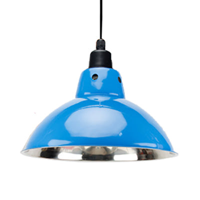 13"/16.5" Width Dome Dining Table Ceiling Pendant Industrial Stainless Steel 1 Head Black/Gray Hanging Pendant Lighting Blue Clearhalo 'Art Deco Pendants' 'Black' 'Cast Iron' 'Ceiling Lights' 'Ceramic' 'Crystal' 'Industrial Pendants' 'Industrial' 'Metal' 'Middle Century Pendants' 'Pendant Lights' 'Pendants' 'Rustic Pendants' 'Tiffany' Lighting' 2809