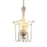 4/8/12-Light Iron Chandelier Light Antique Black/White Swooping Armed Ceiling Light Fixture with Clear Glass Bird Clearhalo 'Ceiling Lights' 'Chandeliers' Lighting' options 281135