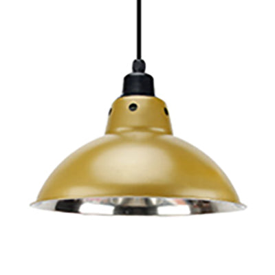 13"/16.5" Width Dome Dining Table Ceiling Pendant Industrial Stainless Steel 1 Head Black/Gray Hanging Pendant Lighting Gold Clearhalo 'Art Deco Pendants' 'Black' 'Cast Iron' 'Ceiling Lights' 'Ceramic' 'Crystal' 'Industrial Pendants' 'Industrial' 'Metal' 'Middle Century Pendants' 'Pendant Lights' 'Pendants' 'Rustic Pendants' 'Tiffany' Lighting' 2812