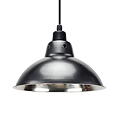 13"/16.5" Width Dome Dining Table Ceiling Pendant Industrial Stainless Steel 1 Head Black/Gray Hanging Pendant Lighting Black Clearhalo 'Art Deco Pendants' 'Black' 'Cast Iron' 'Ceiling Lights' 'Ceramic' 'Crystal' 'Industrial Pendants' 'Industrial' 'Metal' 'Middle Century Pendants' 'Pendant Lights' 'Pendants' 'Rustic Pendants' 'Tiffany' Lighting' 2815