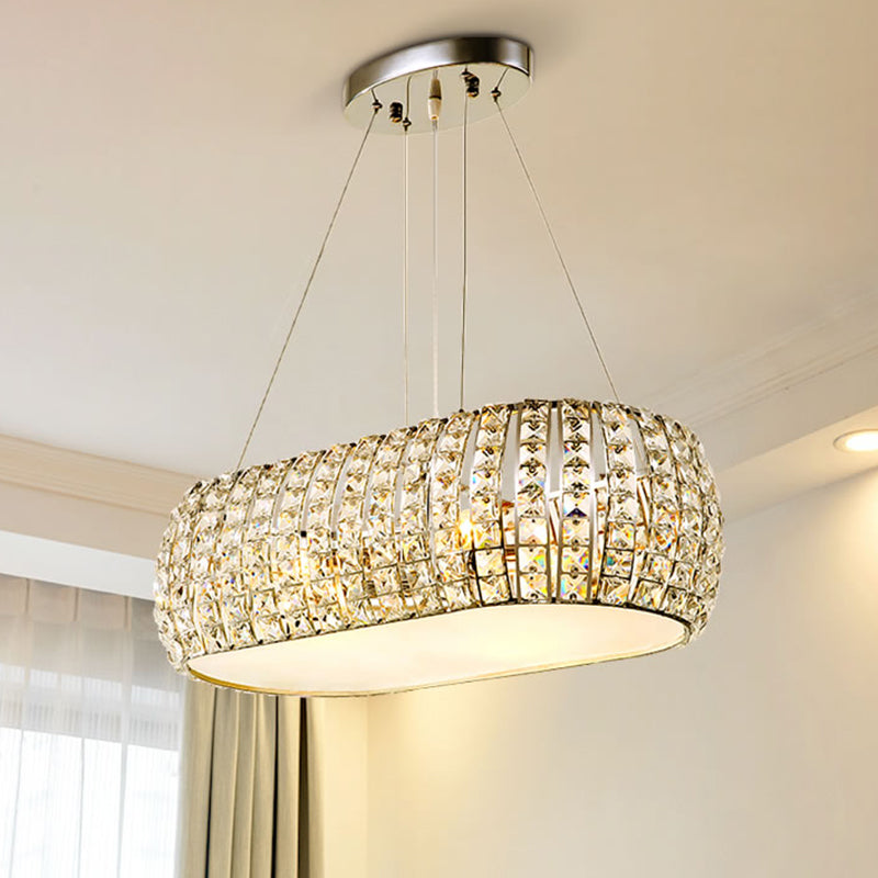 Laser Cut Ceiling Chandelier Tradition Clear Crystal 6 Heads Gold Suspension Pendant Light Clearhalo 'Ceiling Lights' 'Chandeliers' Lighting' options 282011