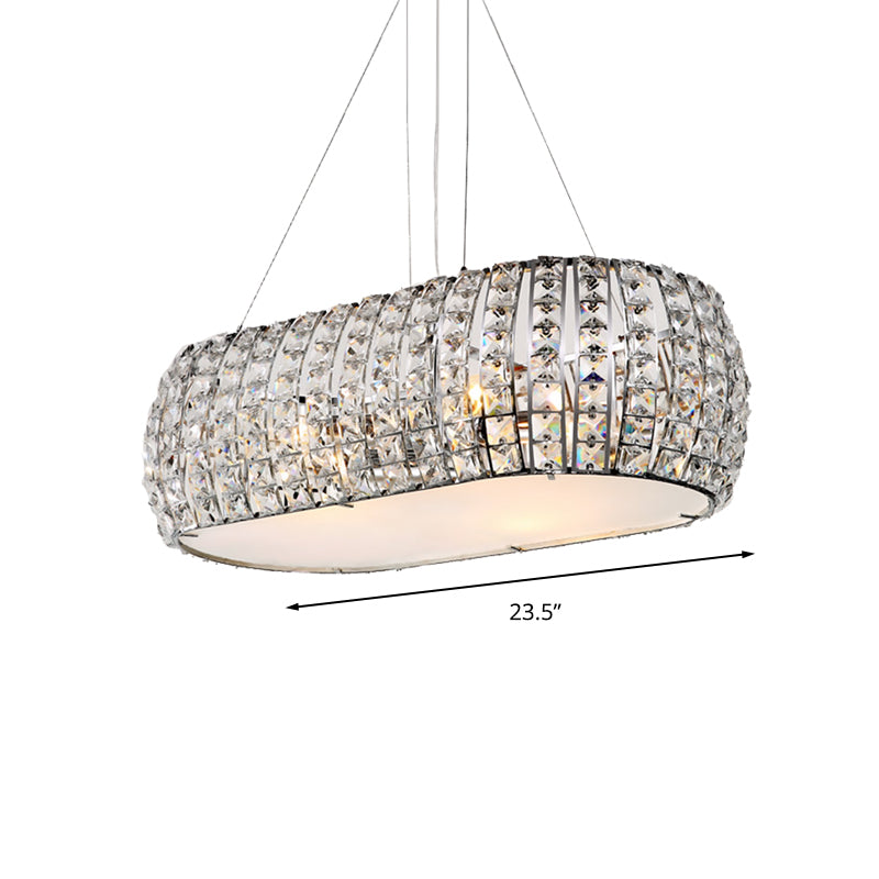 Laser Cut Ceiling Chandelier Tradition Clear Crystal 6 Heads Gold Suspension Pendant Light Clearhalo 'Ceiling Lights' 'Chandeliers' Lighting' options 282014