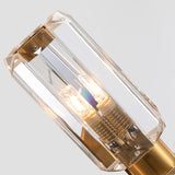 Tubular Chandelier Lamp Traditionary Beveled Crystal 12/16 Bulbs Gold Hanging Pendant Light Clearhalo 'Ceiling Lights' 'Chandeliers' Lighting' options 282184