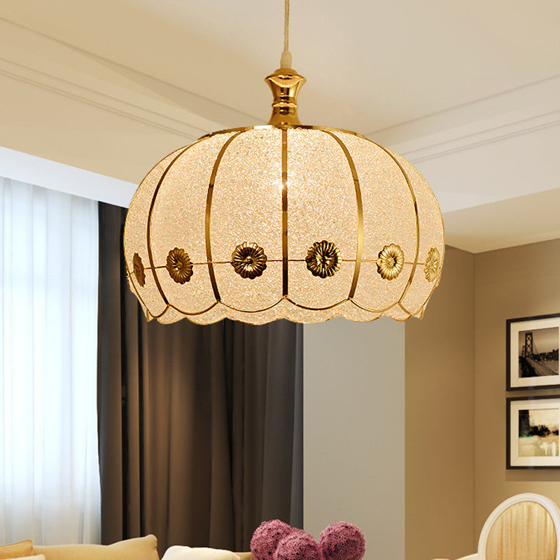 Classic Domed Shade Pendant Lamp 1 Light Plastic Hanging Light Kit in Red/Yellow for Dining Room Clearhalo 'Ceiling Lights' 'Pendant Lights' 'Pendants' Lighting' 285999