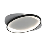 Black Oval Flush Mount Light Modern Acrylic 16"/19.5" Wide LED Ceiling Lamp in Warm/White Light Clearhalo 'Ceiling Lights' 'Close To Ceiling Lights' 'Close to ceiling' 'Flush mount' Lighting' 286584