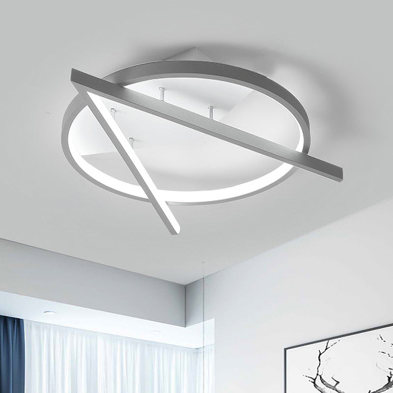 Acrylic V-Shape Ceiling Mount Light Minimalist Gray LED Flush Light Fixture in Warm/White Light, 16.5"/20.5" Wide Grey White Clearhalo 'Ceiling Lights' 'Close To Ceiling Lights' 'Close to ceiling' 'Semi-flushmount' Lighting' 286764