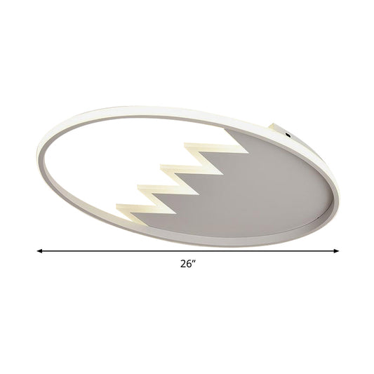 22"/26" Wide Round Ceiling Light Contemporary Acrylic Black/White LED Flush Mount Fixture, Warm/White Light/Remote Control Stepless Dimming Clearhalo 'Ceiling Lights' 'Close To Ceiling Lights' 'Close to ceiling' 'Flush mount' Lighting' 286993