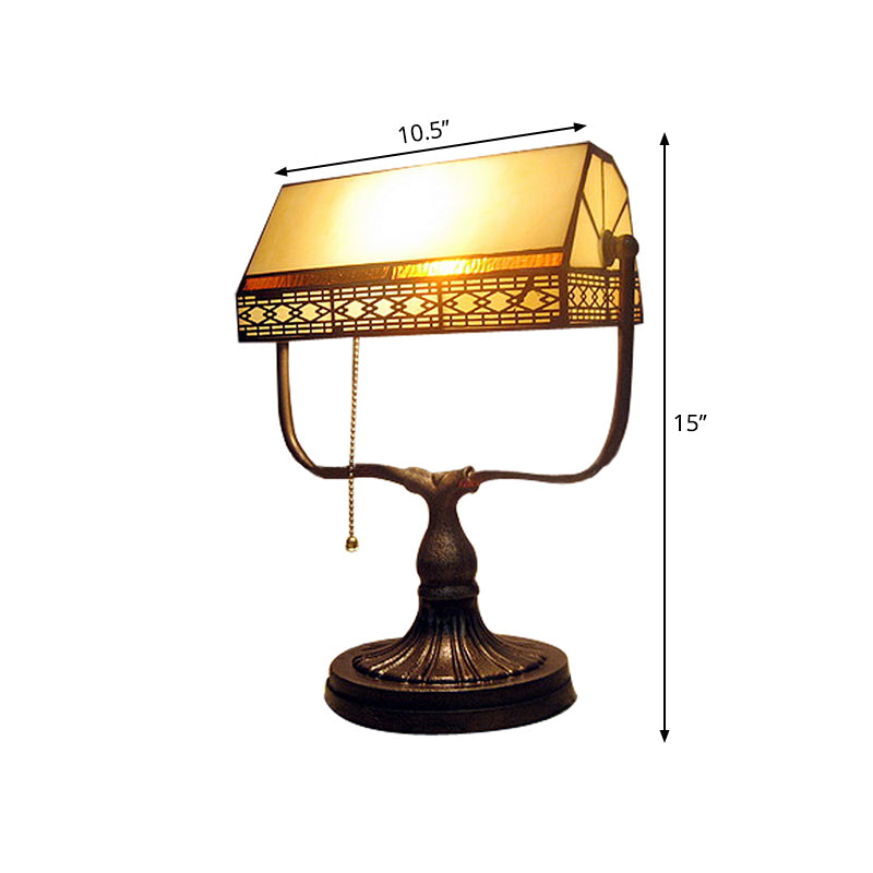 Geometric Nightstand Lamp Baroque Single Light Antique Brass Night Table Light for Bedside Clearhalo 'Lamps' 'Table Lamps' Lighting' 287543