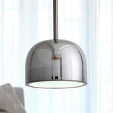 Black Dome Hanging Ceiling Light Contemporary 1 Head Metal Pendant Light Fixture for Study Room Clearhalo 'Ceiling Lights' 'Modern Pendants' 'Modern' 'Pendant Lights' 'Pendants' Lighting' 288473