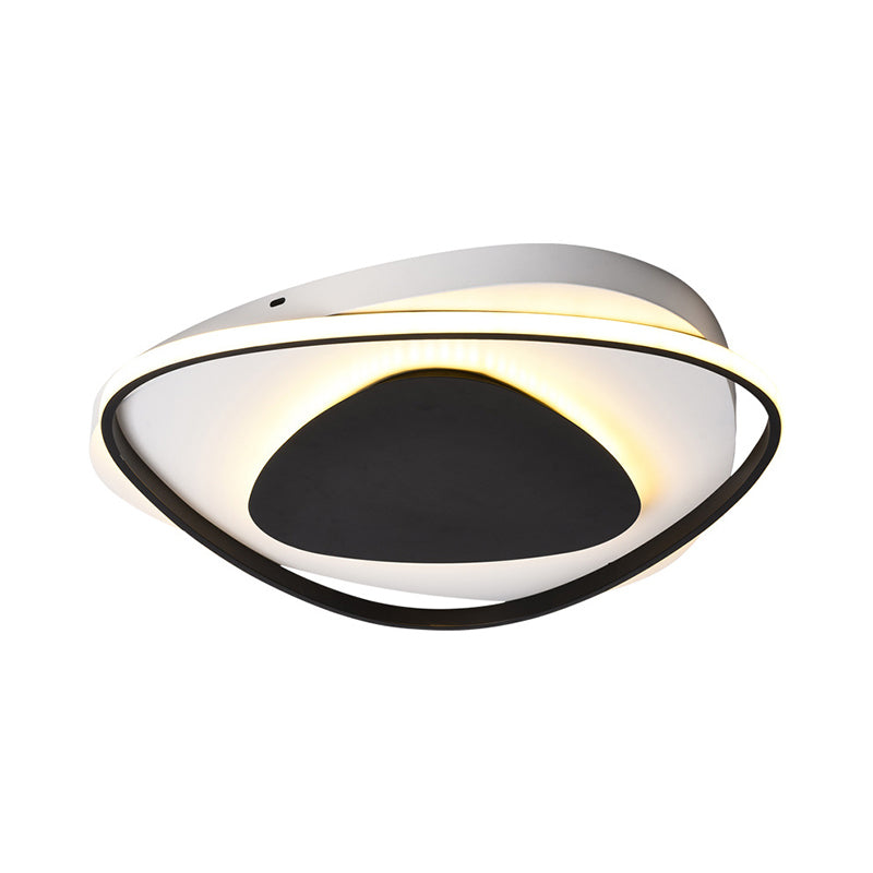 Black Triangle Ceiling Light Fixture Modernism Acrylic LED Flush Mount Lighting in Warm/White Light Clearhalo 'Ceiling Lights' 'Close To Ceiling Lights' 'Close to ceiling' 'Flush mount' Lighting' 288640