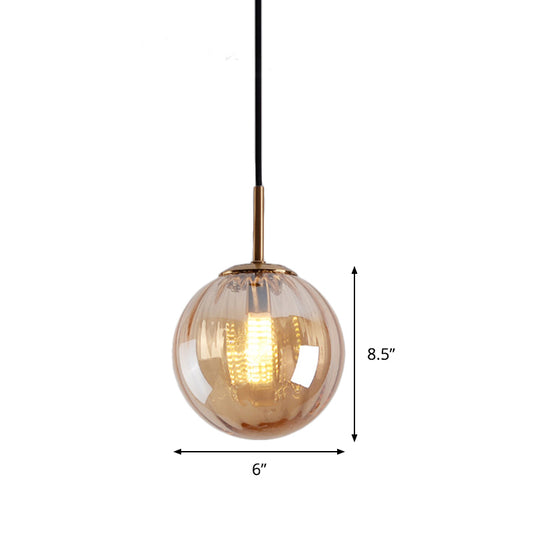 Bubble Ceiling Pendant Light Macaron Amber/Green/Red Glass 1 Head Bedroom Hanging Ceiling Light Clearhalo 'Ceiling Lights' 'Chandeliers' 'Modern Chandeliers' 'Modern' Lighting' 288852