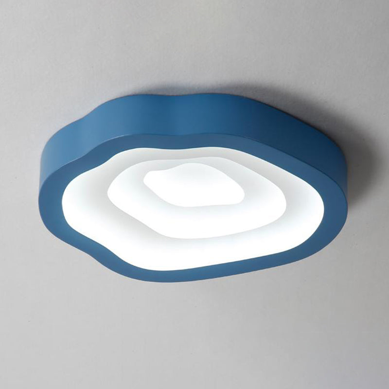 Cloud Acrylic Flushmount Contemporary LED Black/Yellow/Blue Ceiling Light Fixture in Warm/White Light/Third Gear Blue Clearhalo 'Ceiling Lights' 'Close To Ceiling Lights' 'Close to ceiling' 'Flush mount' Lighting' 289108