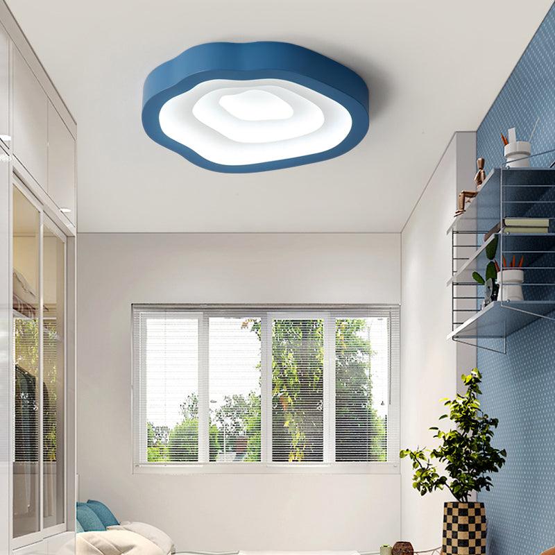 Cloud Acrylic Flushmount Contemporary LED Black/Yellow/Blue Ceiling Light Fixture in Warm/White Light/Third Gear Clearhalo 'Ceiling Lights' 'Close To Ceiling Lights' 'Close to ceiling' 'Flush mount' Lighting' 289110