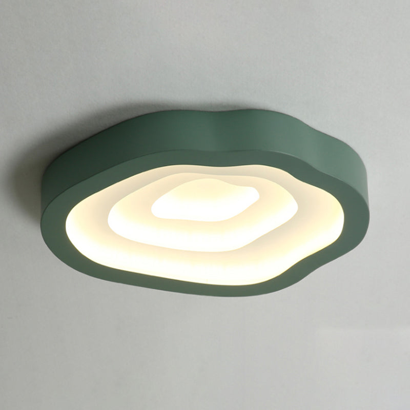 Cloud Acrylic Flushmount Contemporary LED Black/Yellow/Blue Ceiling Light Fixture in Warm/White Light/Third Gear Green Clearhalo 'Ceiling Lights' 'Close To Ceiling Lights' 'Close to ceiling' 'Flush mount' Lighting' 289113