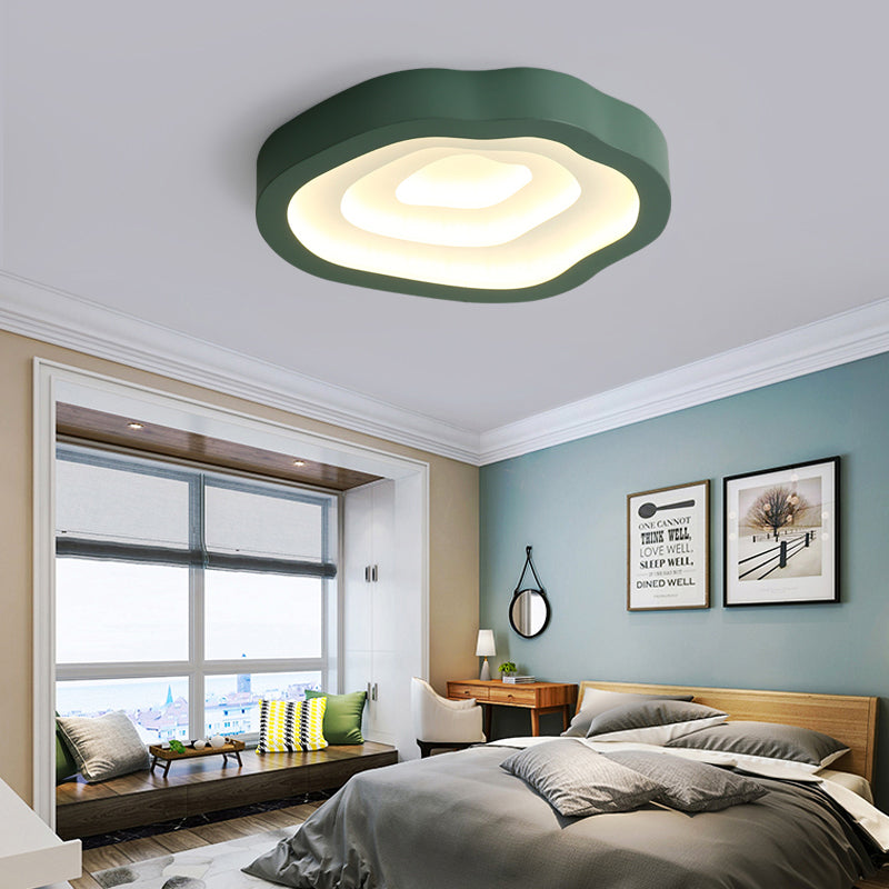 Cloud Acrylic Flushmount Contemporary LED Black/Yellow/Blue Ceiling Light Fixture in Warm/White Light/Third Gear Clearhalo 'Ceiling Lights' 'Close To Ceiling Lights' 'Close to ceiling' 'Flush mount' Lighting' 289114