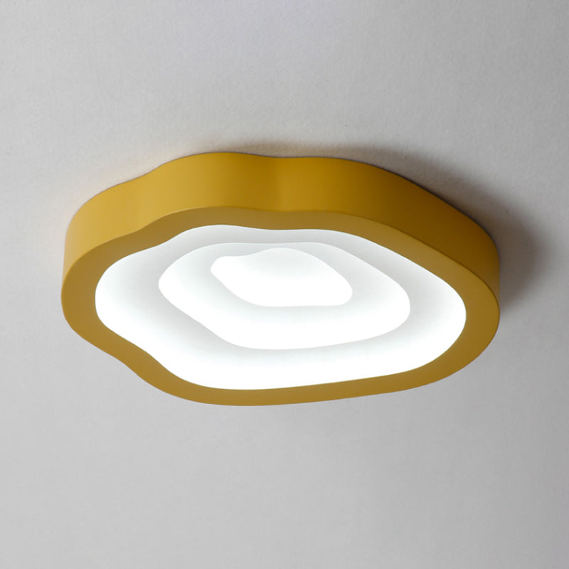 Cloud Acrylic Flushmount Contemporary LED Black/Yellow/Blue Ceiling Light Fixture in Warm/White Light/Third Gear Yellow Clearhalo 'Ceiling Lights' 'Close To Ceiling Lights' 'Close to ceiling' 'Flush mount' Lighting' 289117