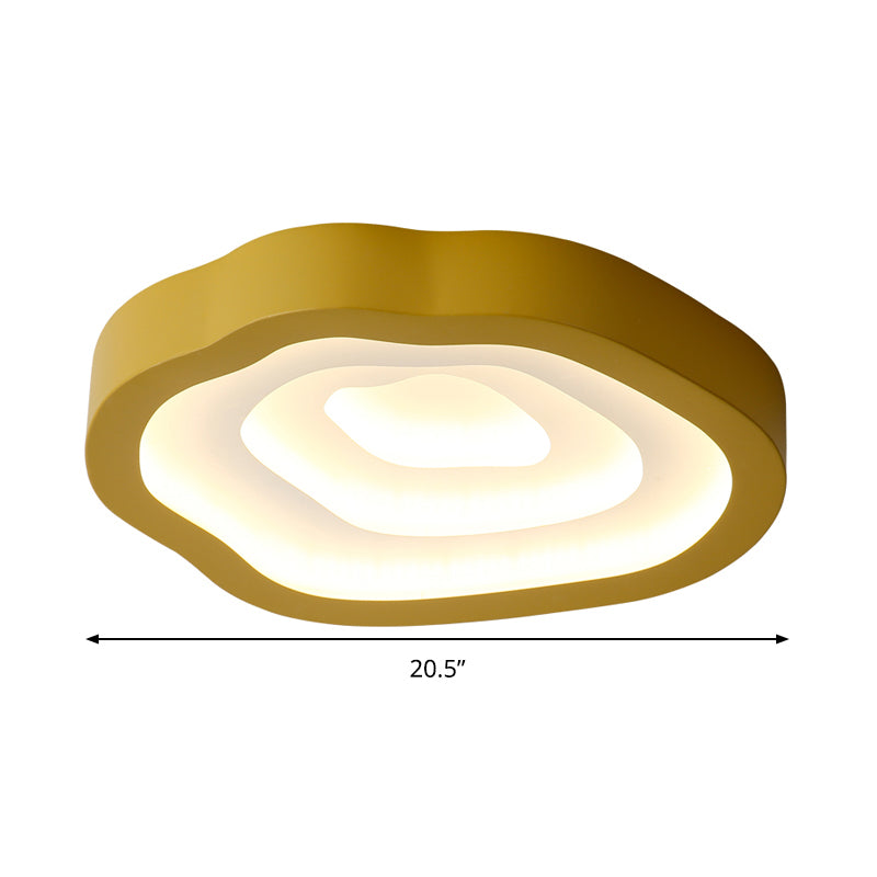 Cloud Acrylic Flushmount Contemporary LED Black/Yellow/Blue Ceiling Light Fixture in Warm/White Light/Third Gear Clearhalo 'Ceiling Lights' 'Close To Ceiling Lights' 'Close to ceiling' 'Flush mount' Lighting' 289120