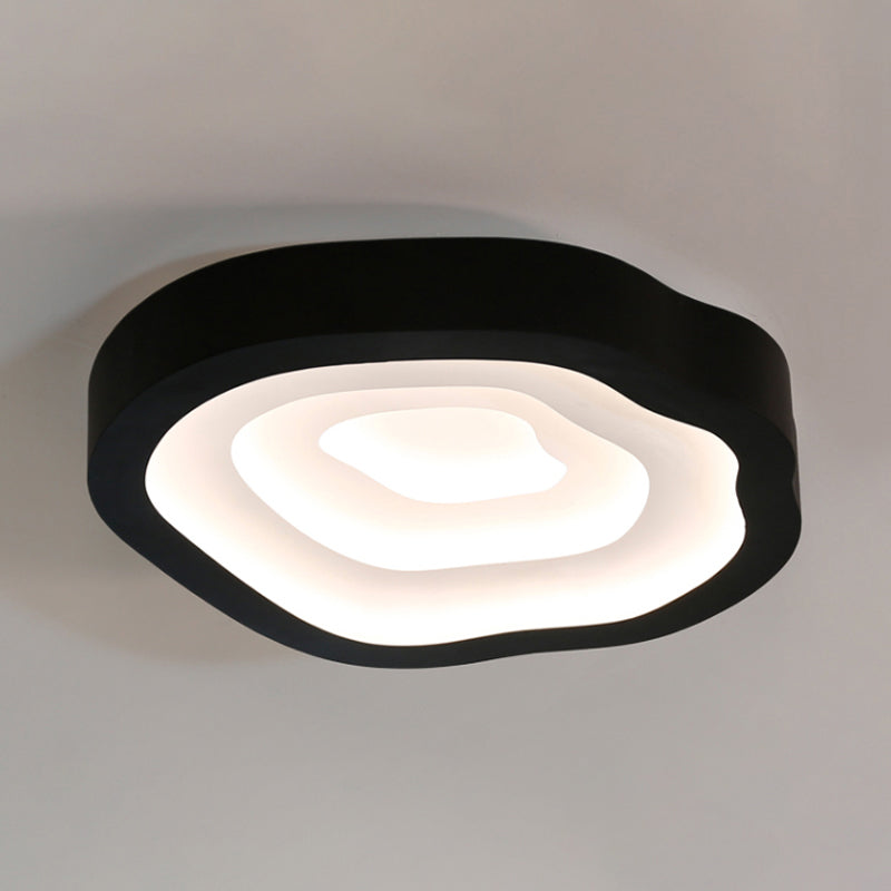 Cloud Acrylic Flushmount Contemporary LED Black/Yellow/Blue Ceiling Light Fixture in Warm/White Light/Third Gear Black Clearhalo 'Ceiling Lights' 'Close To Ceiling Lights' 'Close to ceiling' 'Flush mount' Lighting' 289121