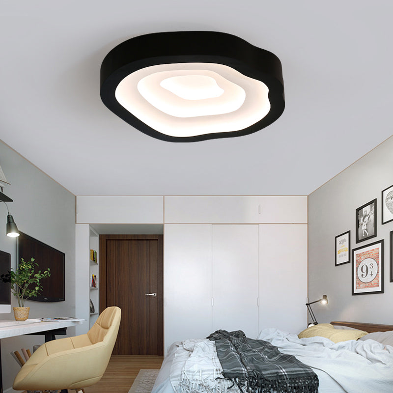 Cloud Acrylic Flushmount Contemporary LED Black/Yellow/Blue Ceiling Light Fixture in Warm/White Light/Third Gear Clearhalo 'Ceiling Lights' 'Close To Ceiling Lights' 'Close to ceiling' 'Flush mount' Lighting' 289122