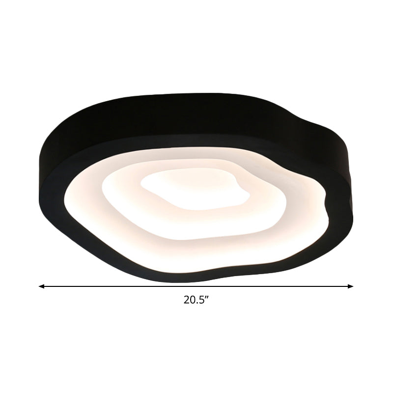 Cloud Acrylic Flushmount Contemporary LED Black/Yellow/Blue Ceiling Light Fixture in Warm/White Light/Third Gear Clearhalo 'Ceiling Lights' 'Close To Ceiling Lights' 'Close to ceiling' 'Flush mount' Lighting' 289124