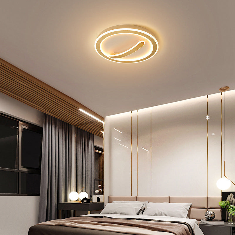 18"/20.5" Wide Circular Ceiling Mount Light Fixture Simple Acrylic Gold/Black and White LED Flush Light, Warm/White Light/Remote Control Stepless Dimming Clearhalo 'Ceiling Lights' 'Close To Ceiling Lights' 'Close to ceiling' 'Flush mount' Lighting' 289333