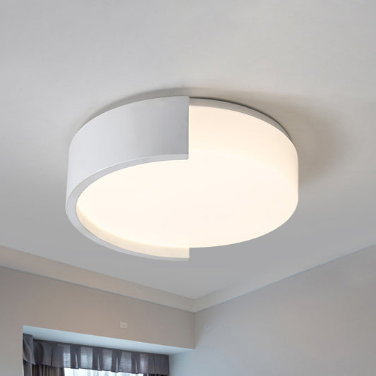 Circle Flushmount Modern Acrylic 16"/20.5" Wide LED White Ceiling Light Fixture in Warm/White Light for Bedroom White Clearhalo 'Ceiling Lights' 'Close To Ceiling Lights' 'Close to ceiling' 'Flush mount' Lighting' 289728