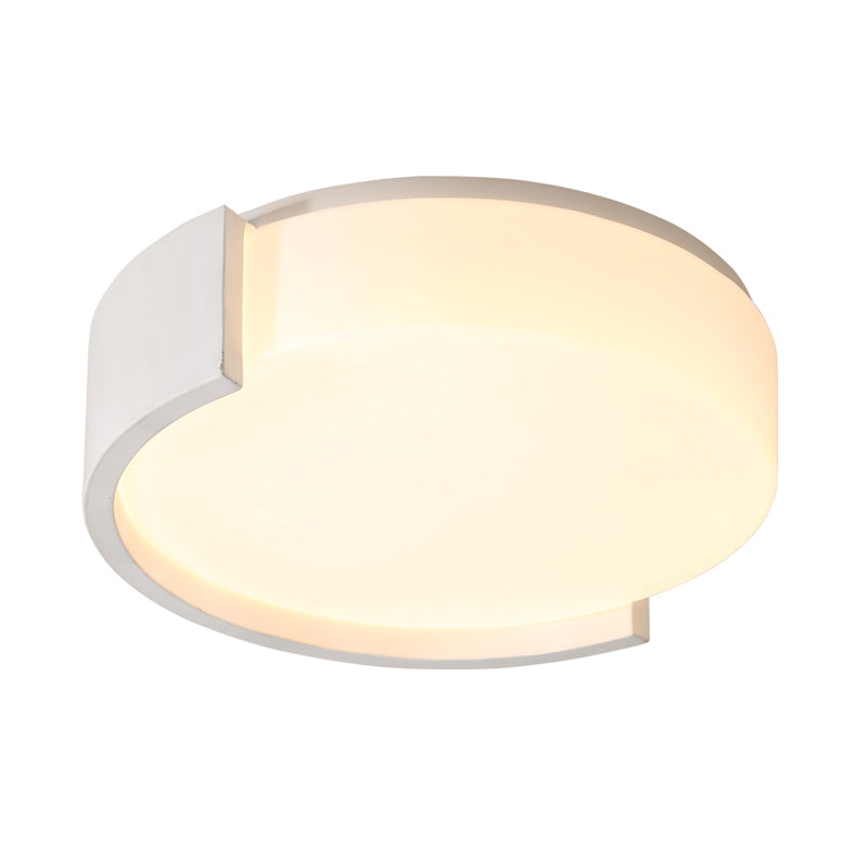 Circle Flushmount Modern Acrylic 16"/20.5" Wide LED White Ceiling Light Fixture in Warm/White Light for Bedroom Clearhalo 'Ceiling Lights' 'Close To Ceiling Lights' 'Close to ceiling' 'Flush mount' Lighting' 289731