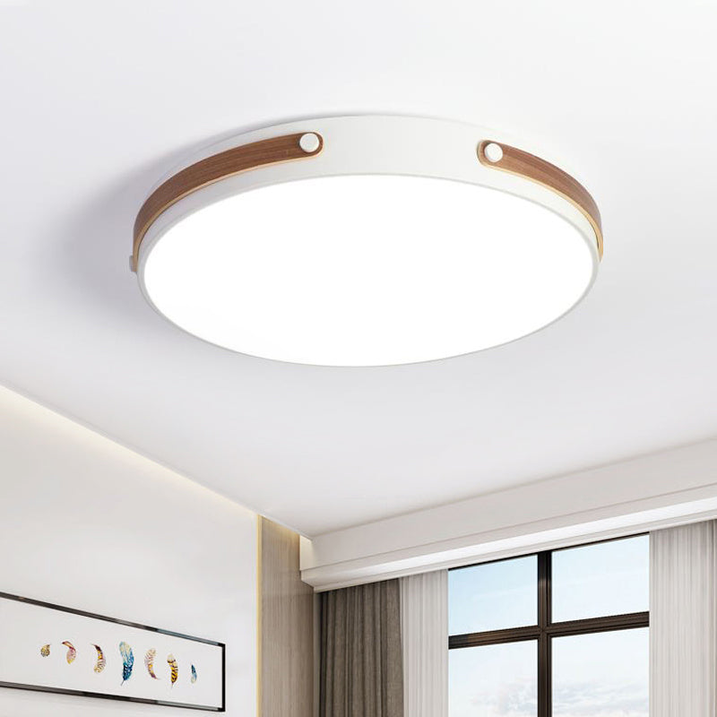 Circular Flushmount Modernist Acrylic Brown/Light Brown/Red Brown LED Close to Ceiling Lamp in Warm/White Light, 16"/21.5" Wide Brown Clearhalo 'Ceiling Lights' 'Close To Ceiling Lights' 'Close to ceiling' Lighting' 289827