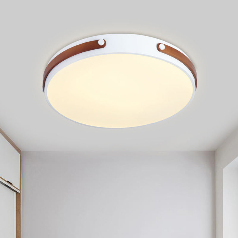 Circular Flushmount Modernist Acrylic Brown/Light Brown/Red Brown LED Close to Ceiling Lamp in Warm/White Light, 16"/21.5" Wide Red Brown Warm Clearhalo 'Ceiling Lights' 'Close To Ceiling Lights' 'Close to ceiling' Lighting' 289832