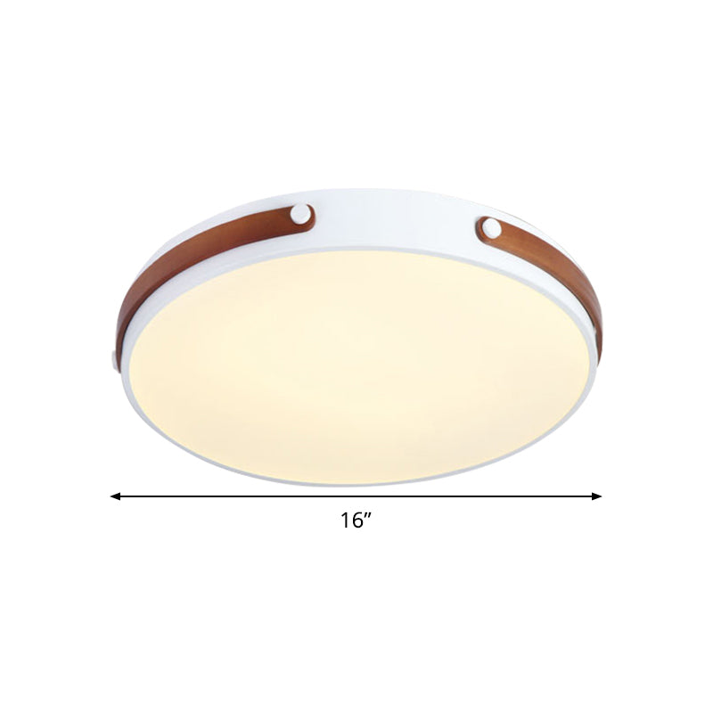 Circular Flushmount Modernist Acrylic Brown/Light Brown/Red Brown LED Close to Ceiling Lamp in Warm/White Light, 16"/21.5" Wide Clearhalo 'Ceiling Lights' 'Close To Ceiling Lights' 'Close to ceiling' Lighting' 289835