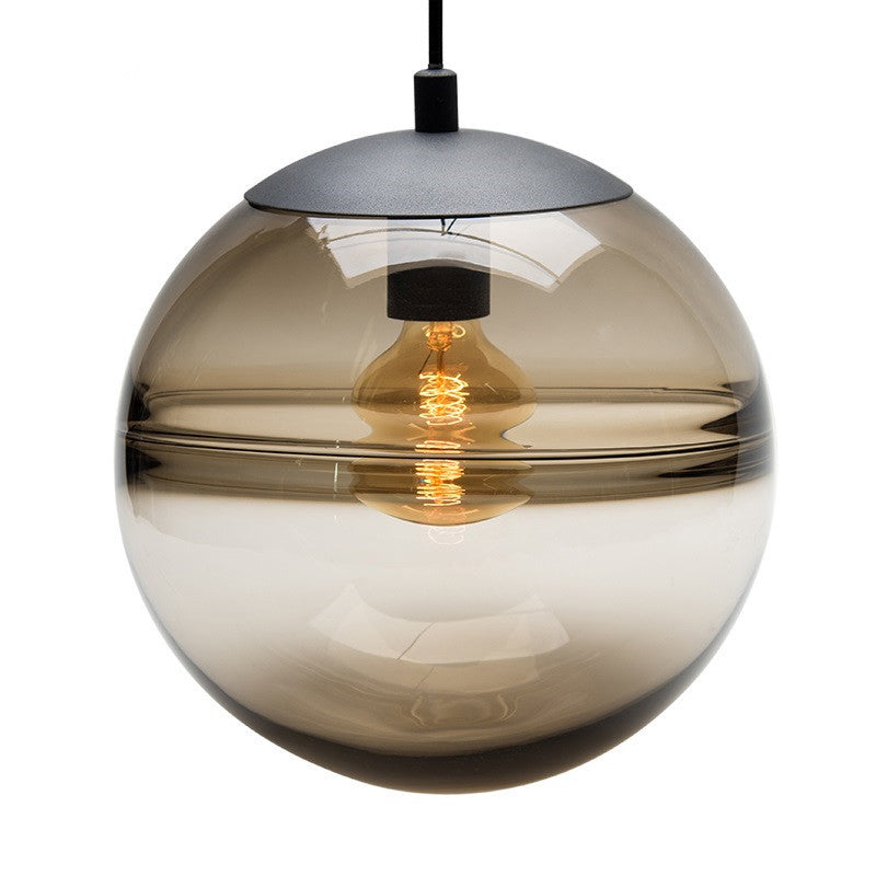 Sphere Pendant Lighting Modernism Blue/Coffee Glass 1 Head 8"/10"/12" Wide Dining Room Hanging Light Clearhalo 'Ceiling Lights' 'Glass shade' 'Glass' 'Iluminaci��n' 'L��mparas Colgantes' 'L��mparas de Techo' 'Modern Pendants' 'Modern' 'Pendant Lights' 'Pendants' Hogar' Lighting' 289960