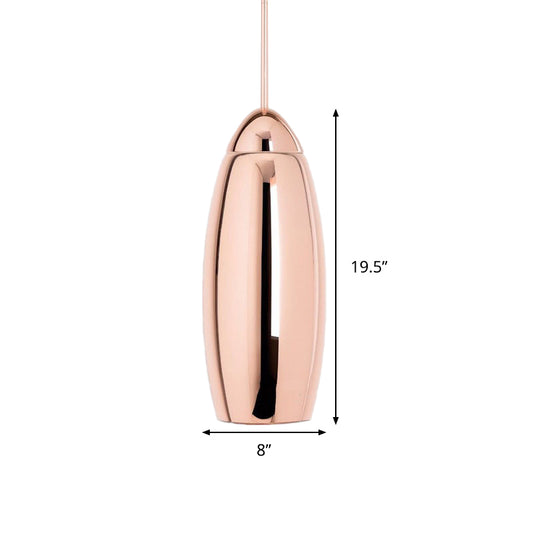 Modern 1 Head Hanging Light Copper Oval/Globe/Strip Pendant Ceiling Light with Mirror Glass Shade, 8"/16"/19.5" Wide Clearhalo 'Ceiling Lights' 'Modern Pendants' 'Modern' 'Pendant Lights' 'Pendants' Lighting' 290133