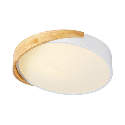 Metal Round Flushmount Macaron LED White Close to Ceiling Lamp in Warm/White Light Clearhalo 'Ceiling Lights' 'Close To Ceiling Lights' 'Close to ceiling' 'Flush mount' Lighting' 290238