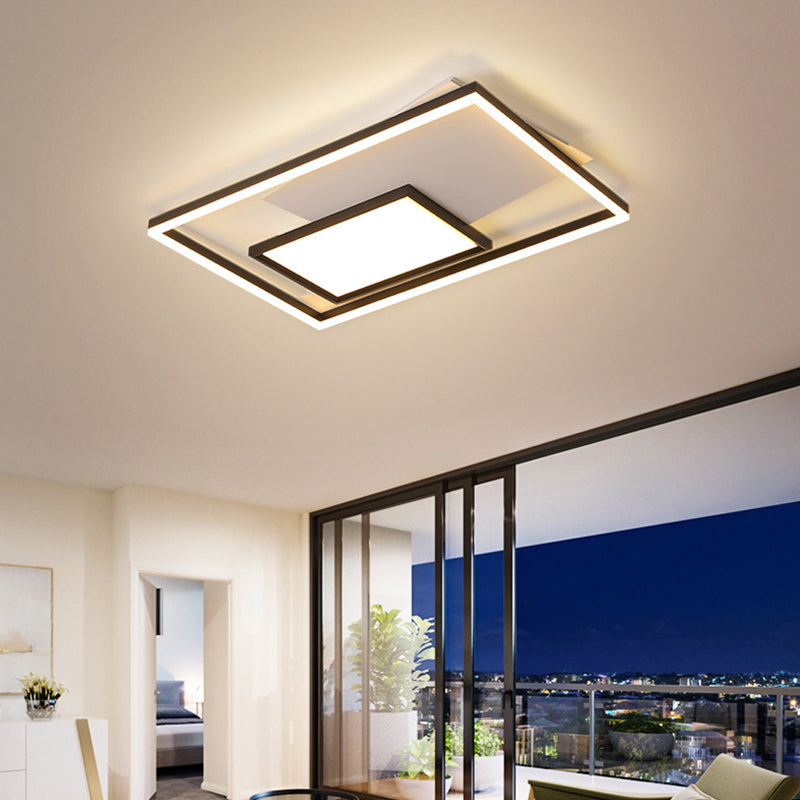 LED Flush Mount Light Rectangle Ceiling Clearhalo 'Ceiling Lights' 'Close To Ceiling Lights' 'Close to ceiling' 'Flush mount' Lighting' 290248