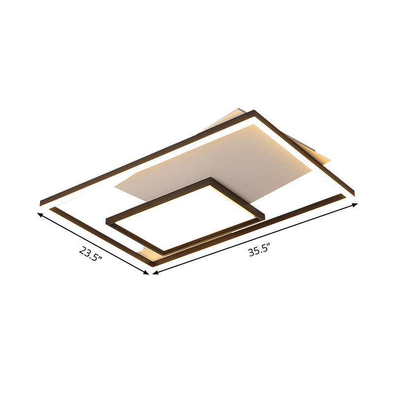 LED Flush Mount Light Rectangle Ceiling Clearhalo 'Ceiling Lights' 'Close To Ceiling Lights' 'Close to ceiling' 'Flush mount' Lighting' 290250