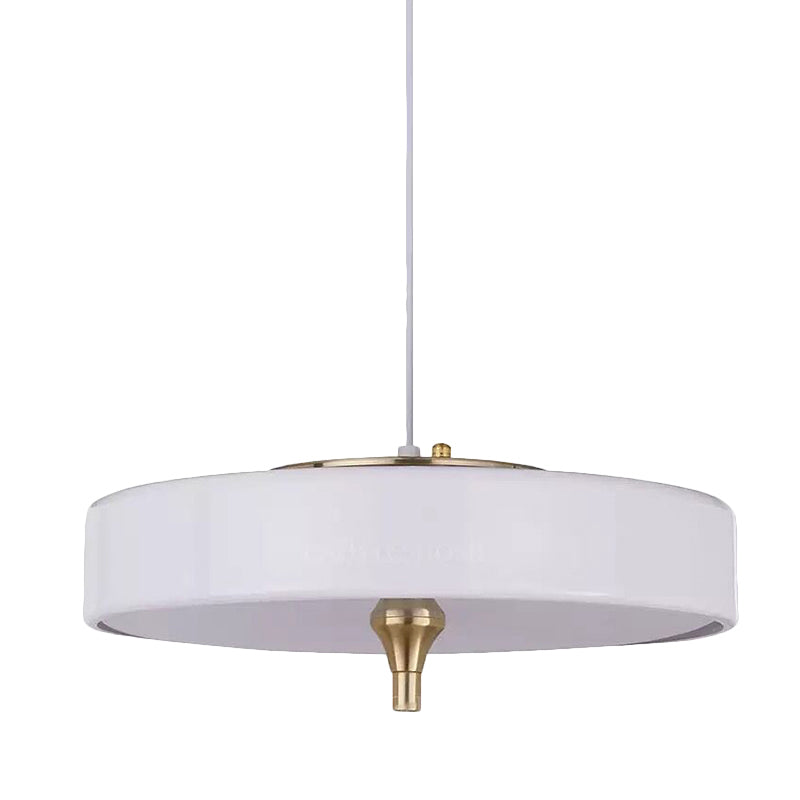 Modern Drum Chandelier Light Blue/White/Black Metal 3 Lights Dining Room Hanging Light Fixture Clearhalo 'Ceiling Lights' 'Chandeliers' 'Modern Chandeliers' 'Modern' Lighting' 290285