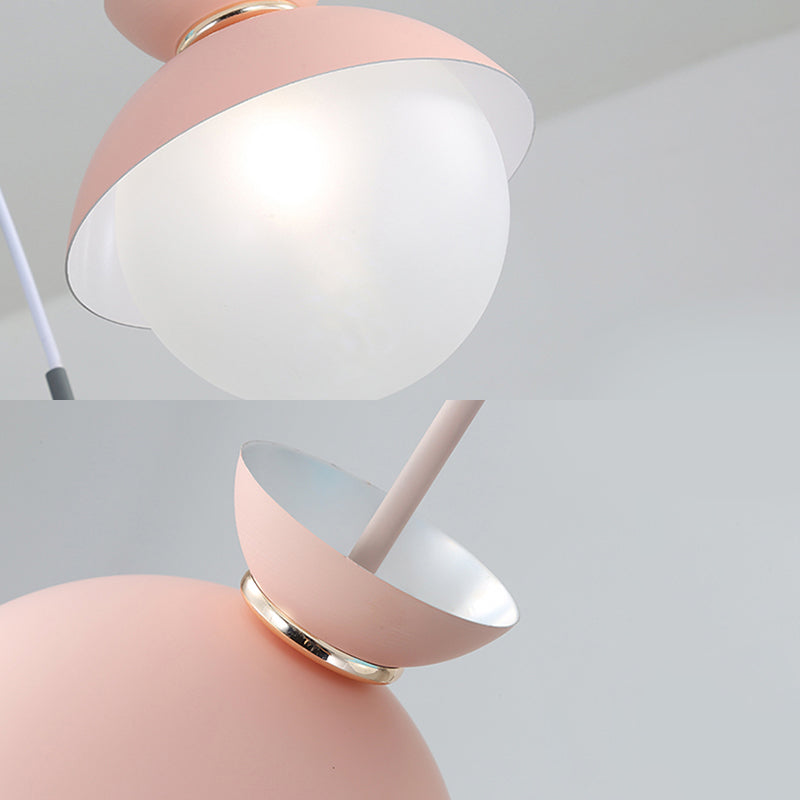 Flared Pendant Lighting Macaron Metal 1 Light Gray/Blue/Pink Hanging Ceiling Light for Dining Room Clearhalo 'Ceiling Lights' 'Modern Pendants' 'Modern' 'Pendant Lights' 'Pendants' Lighting' 290317