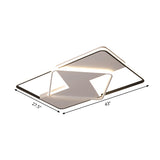 Geometric Flush Mount Light Fixture Simple Acrylic Black and White LED Ceiling Lighting , Warm/White Light Clearhalo 'Ceiling Lights' 'Close To Ceiling Lights' 'Close to ceiling' 'Flush mount' Lighting' 290346