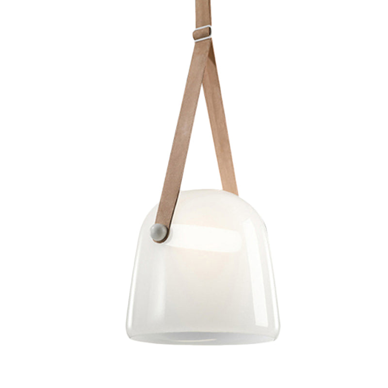 Nordic Bell Ceiling Pendant Light White/Smoke Gray Glass 1 Light Living Room Hanging Light Kit Clearhalo 'Ceiling Lights' 'Glass shade' 'Glass' 'Modern Pendants' 'Modern' 'Pendant Lights' 'Pendants' Lighting' 290598