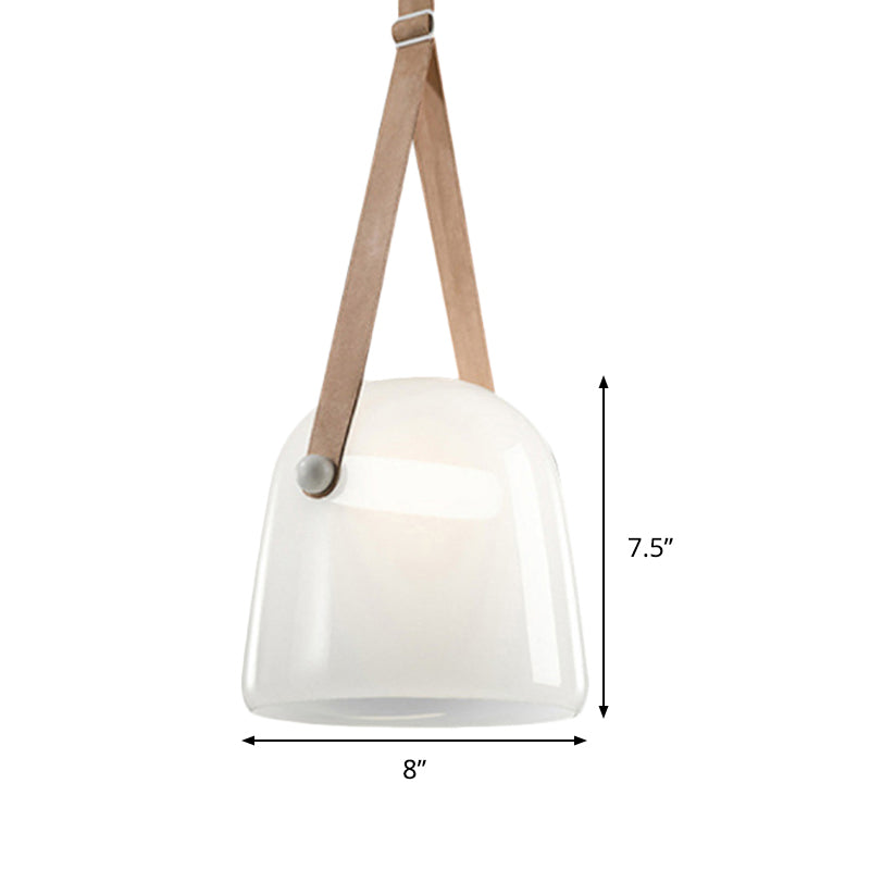 Nordic Bell Ceiling Pendant Light White/Smoke Gray Glass 1 Light Living Room Hanging Light Kit Clearhalo 'Ceiling Lights' 'Glass shade' 'Glass' 'Modern Pendants' 'Modern' 'Pendant Lights' 'Pendants' Lighting' 290599